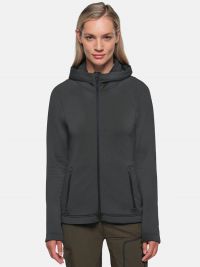 Leichte Kapuzen Jacke Damen in Dunkelgrau – ideal für Freizeit, Outdoor & Alltag